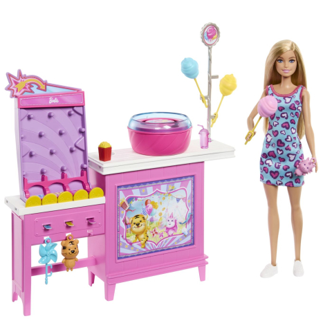 BARBIE MYSTERIES DETECTIVI PE PLAJA SET CABINA DE JOCURI SI PAPUSA BARBIE MALIBU CU ACCESORII [1]