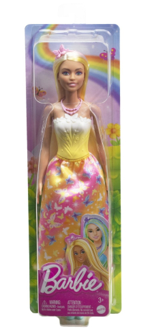 Jucării și jocuri - Papusa Barbie cu parul blond si galben 3 ani+