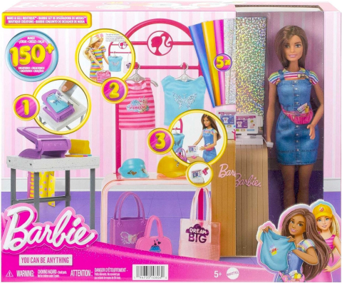 Păpuși și accesorii - BARBIE SET BARBIE MAGAZINUL DE IMPRIMAT