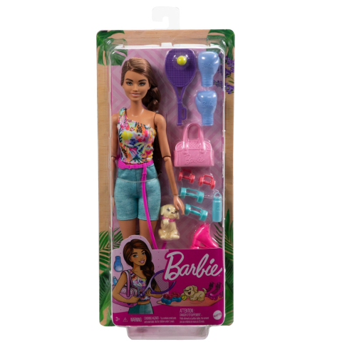 Păpusi - BARBIE SET DE JOACA CU ACCESORII PAPUSA BARBIE SPORTIVA
