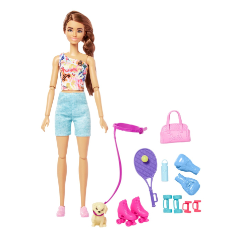 BARBIE SET DE JOACA CU ACCESORII PAPUSA BARBIE SPORTIVA [1]