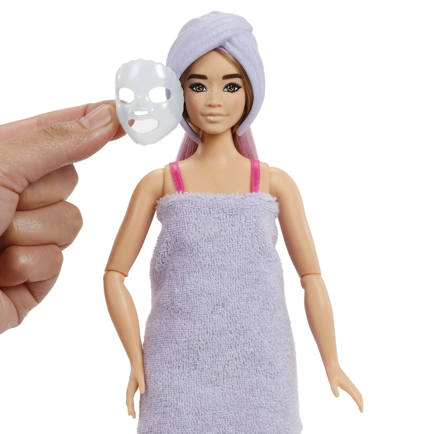 Barbie Set Party Unboxed Reveal Papusa Barbie Mov cu 10 Accesorii Surpriza [2]
