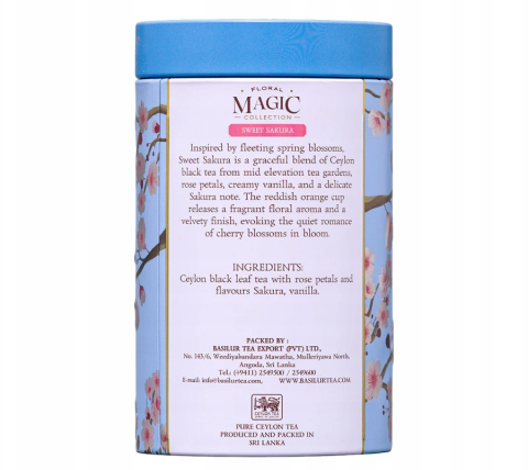 Ceai Basilur Sweet Sakura Floral Magic Collection albastru 75g [1]
