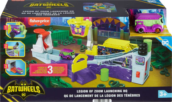 Mașinuțe de jucărie - Set pista Batman Batwheels Fisher Price 3 ani+