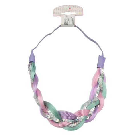 Accesorii pentru păr - Bentita impletita cu paiete multicolor bb Klostermann