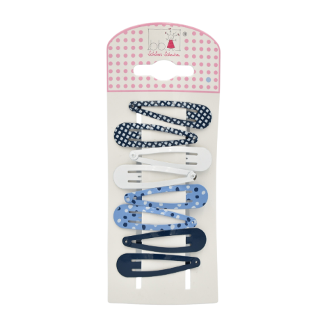 Accesorii pentru păr - Agrafe par albastru-alb 8/set bb Klostermann