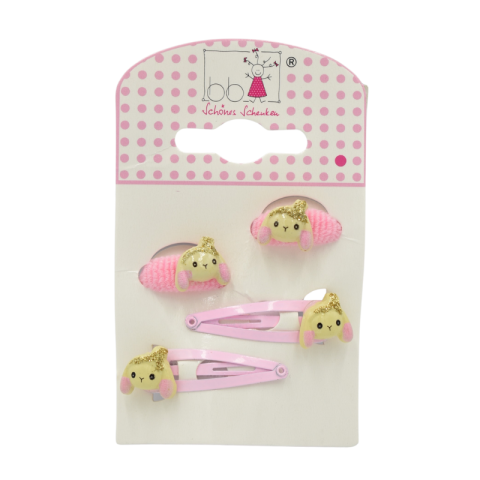 Accesorii personale și beauty - Agrafe par si elastic 4/set iepure bb Klostermann