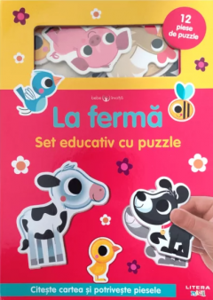 Cărți - Bebe invata. La ferma. Set educativ cu puzzle