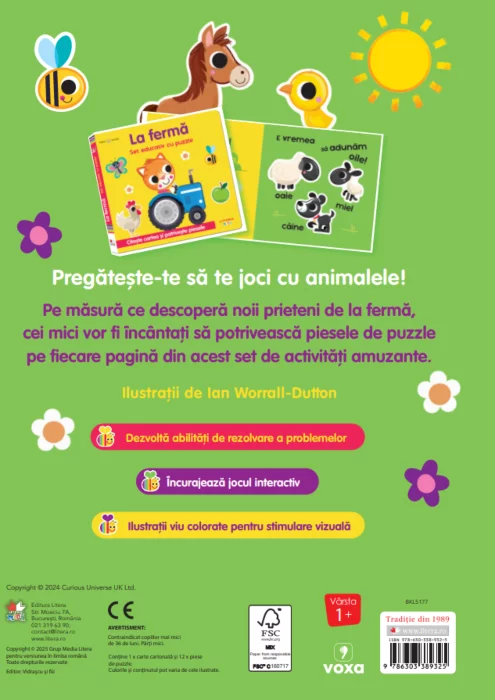 Bebe invata. La ferma. Set educativ cu puzzle [1]