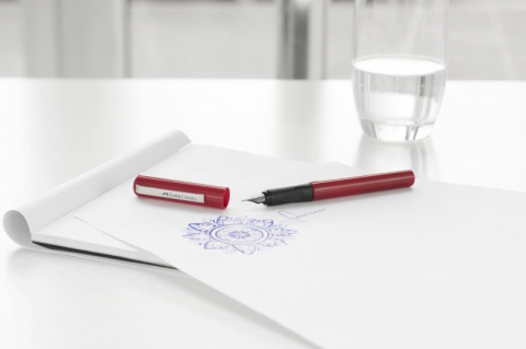 Blister stilou scolar rosu 6 cartuse Faber-Castell [1]