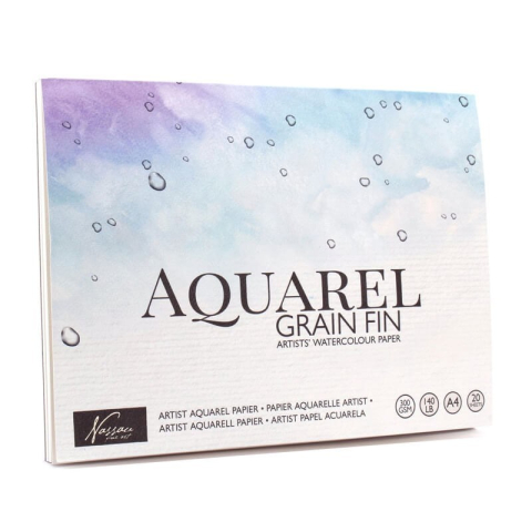 Blocuri și caiete desen artistic - Bloc hartie Acuarela 15x15cm 20 foi 300g Grafix