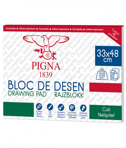 Bloc desen 33x48 cm 210 g 16 file Pigna [1]