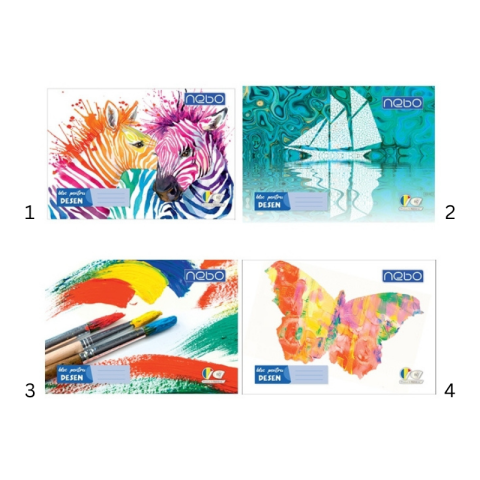 Blocuri de desen școlare - Bloc desen A4 16 file 170 g Nebo