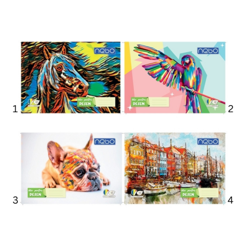 Blocuri de desen școlare - Bloc desen A4 16 file 120 g Nebo