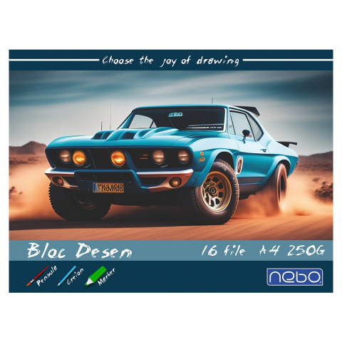Bloc desen A4 16 file 250g Nebo [2]