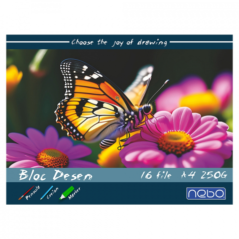 Bloc desen A4 16 file 250g Nebo [1]
