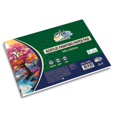 Artă și creativitate - Bloc desen acrilic 100% celuloza A4 400g 10 file Artline