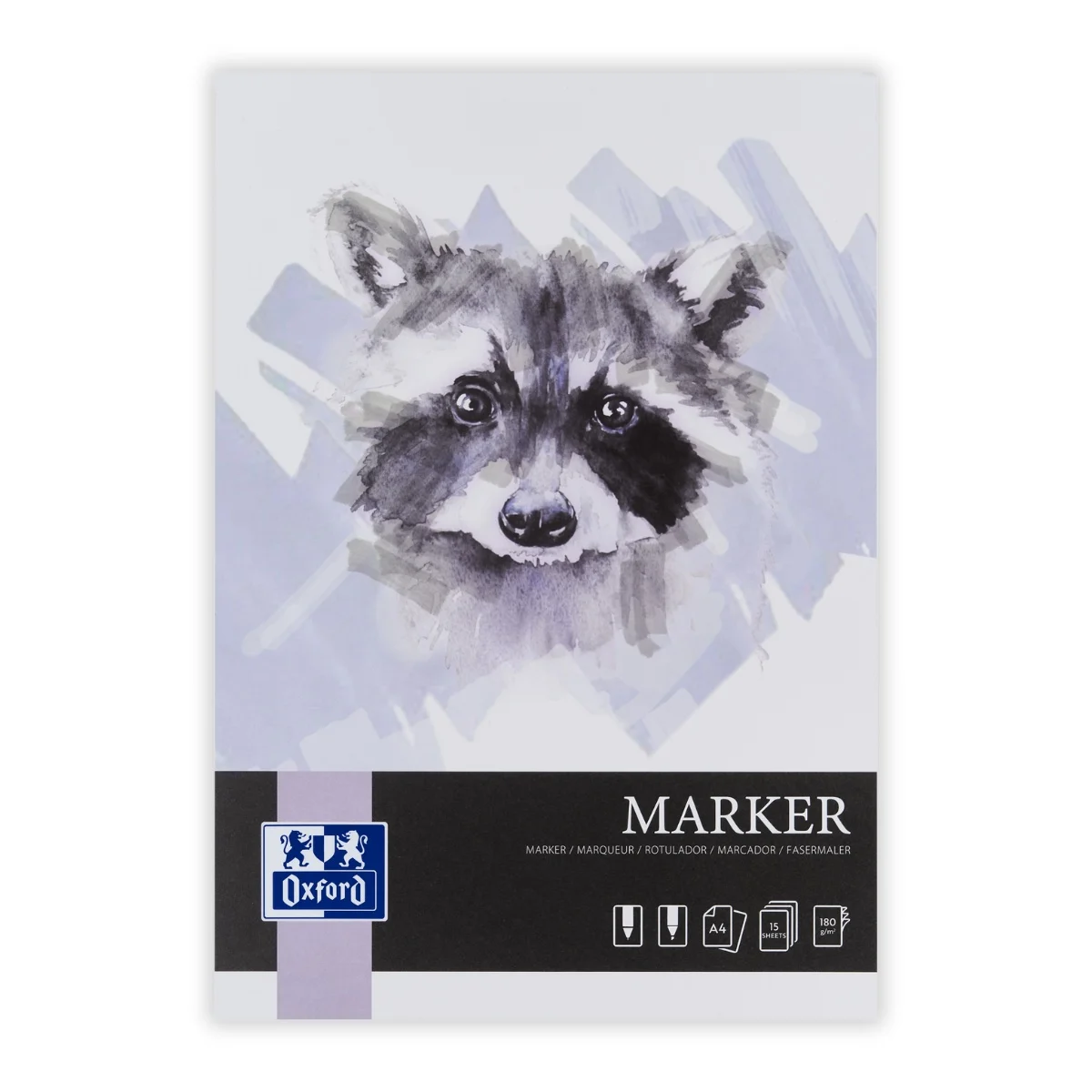 Rechizite școlare - Bloc desen Marker A4 15 file hartie 180g/mp colectia Oxford Artistic