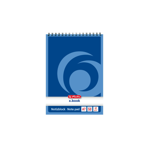 Notes și cuburi memo - Bloc notes A7 50 file dictando cu spirala X.Book Herlitz