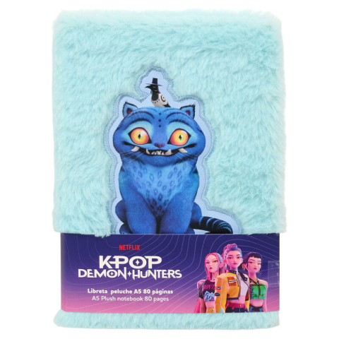 Planificare și agende - Blocnotes pufos A5 80 pagini albastru K-Pop Demon Hunters