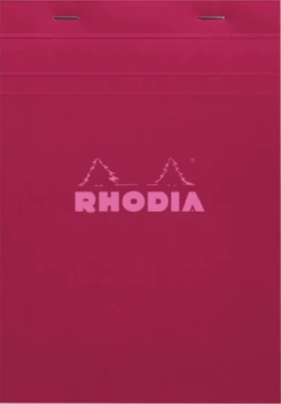 Notes și cuburi memo - Blocnotes A5 capsat matematica 80 file bordo Rhodia Basic