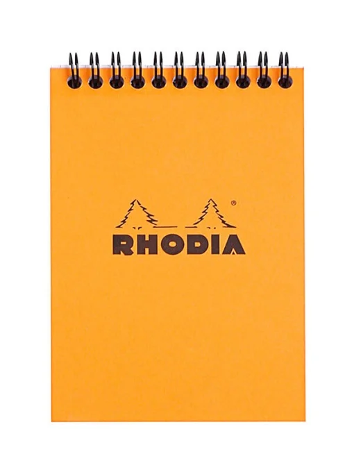 Notes și cuburi memo - Blocnotes A6 spirala 80 file Rhodia matematica portocaliu