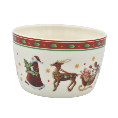 Noutăți Librăria Compas - Bol ceramica 9.5x5 cm motive Craciun