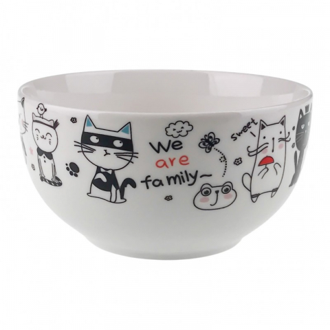 Bol din ceramica pentru copii model pisici 13x7 cm [2]