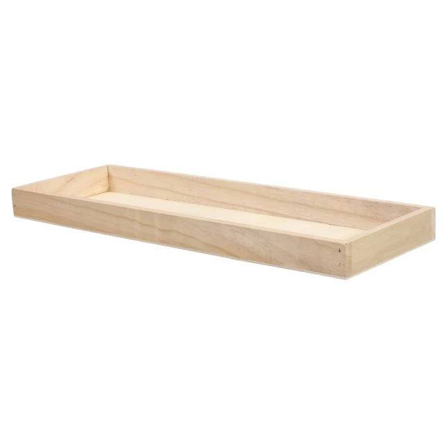 Decorațiuni de interior - Tavita dreptunghiulara din lemn 40x13.5x3 cm natur