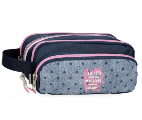 Accesorii personale și beauty - Borseta fete Pepe Jeans Noni Denim 5 compartimente 22 x 10 x 11 cm