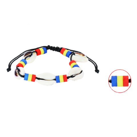 Articole pentru copii - Bratara cu scoici suvenir Romania 8 cm