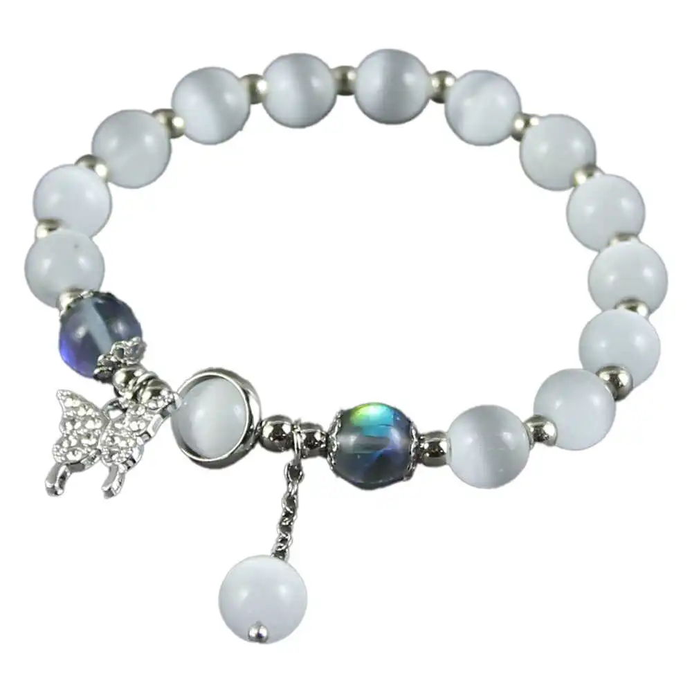 Accesorii personale și beauty - Bratara din pietre semipretioase cu pandantiv fluture