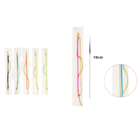 Articole pentru copii - Bratara cu lantisor 18 cm diverse culori