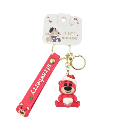 Breloc ursulet Strawberry 12cm [5]