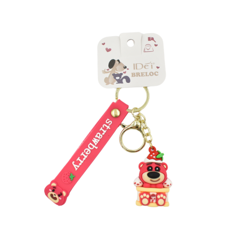 Breloc ursulet Strawberry 12cm [4]