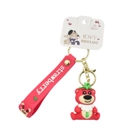Breloc ursulet Strawberry 12cm [1]