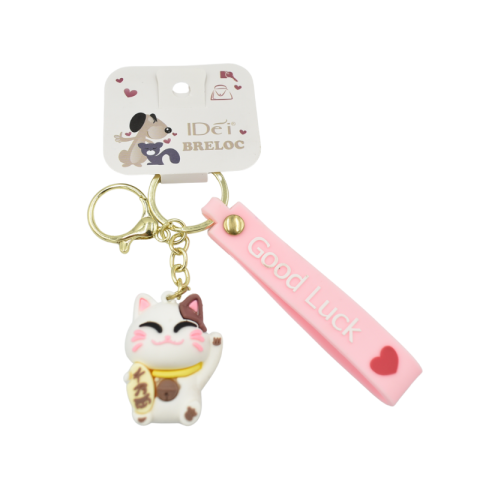 Breloc pisica norocoasa Good Luck 12cm [2]