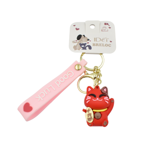 Breloc pisica norocoasa Good Luck 12cm [3]
