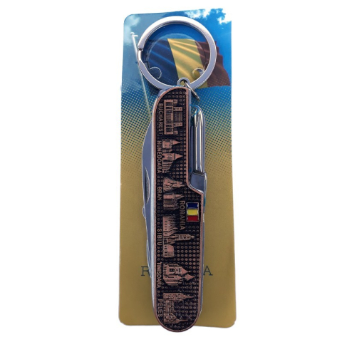 Casă și decorațiuni - Breloc in forma de briceag multifunctional 9x2 cm Romania