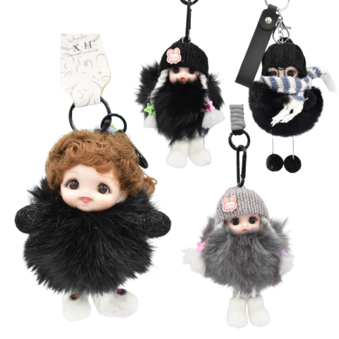 Breloc textil papusa diverse culori [6]