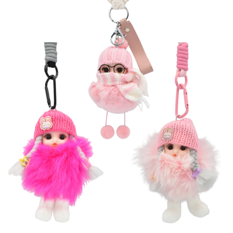 Breloc textil papusa diverse culori [5]