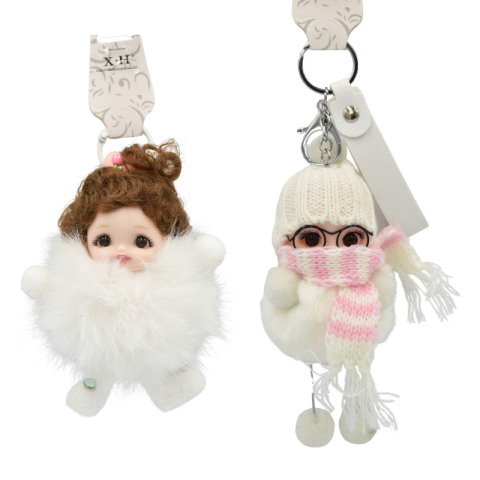 Breloc textil papusa diverse culori [3]