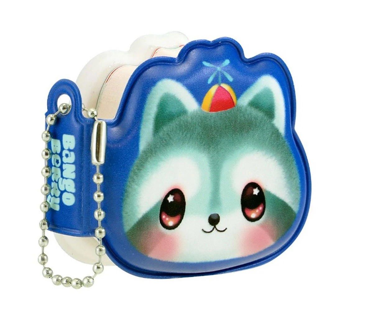 Brelocuri - Caiet breloc pufos Remy Raccoon 160 pagini 6.3 x 7.8 x 2 cm
