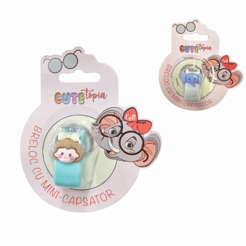 Capsatoare și decapsatoare - Breloc cu mini capsator modele diferite