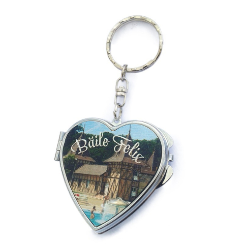 Casă și decorațiuni - Breloc cu oglinda 8x5 cm Baile Felix