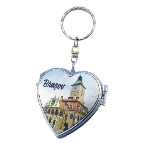 Breloc metalic cu oglinda 8x5 cm Brasov [1]
