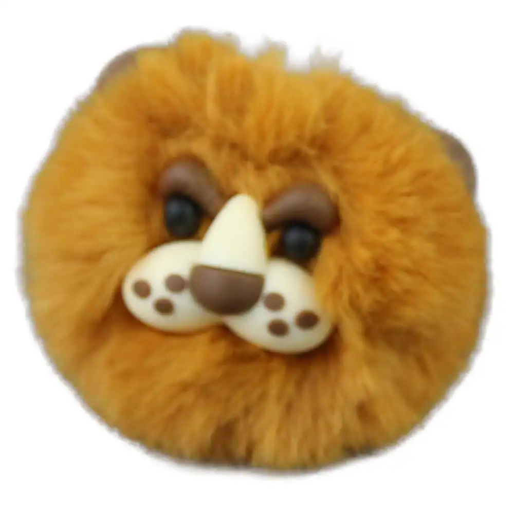 Breloc cu pompon pufos leu 8 cm culori diferite [3]
