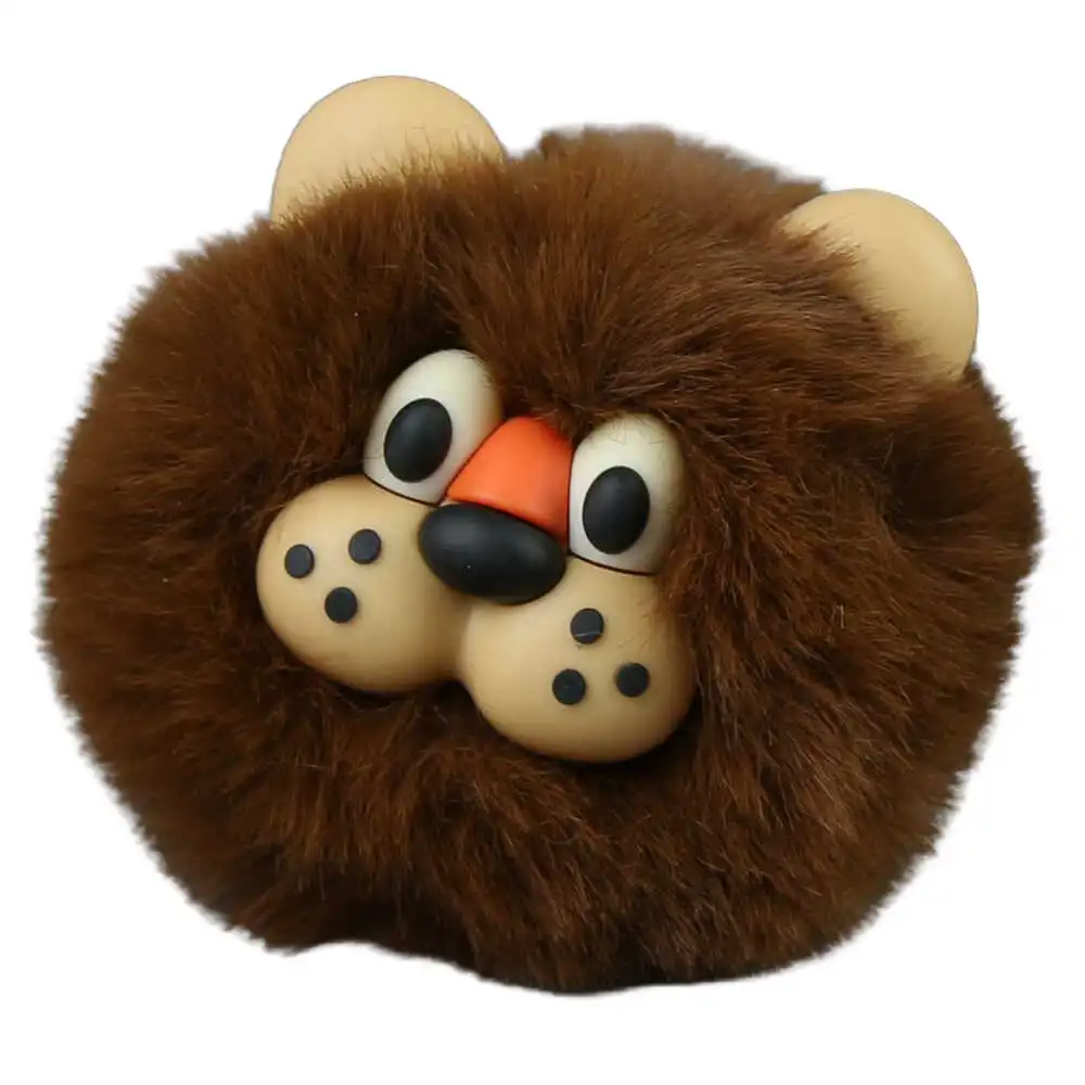 Breloc cu pompon pufos leu 8 cm culori diferite [5]