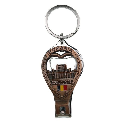 Breloc metalic cu unghiera Bucuresti 4x10 cm [2]