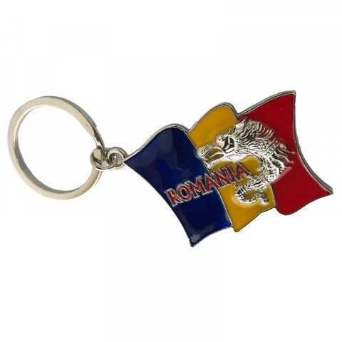 Casă și decorațiuni - Breloc drapel Romania 5x8 cm